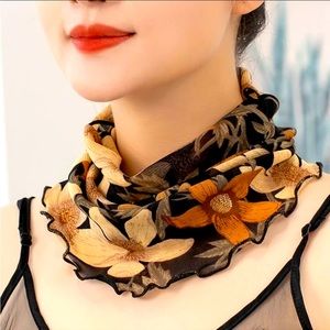 Floral, print, infinity scarf
